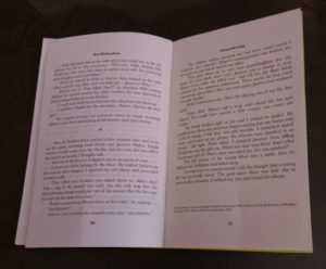 Mock up interior showing final page (and copyright information) of the full, printed imposition.